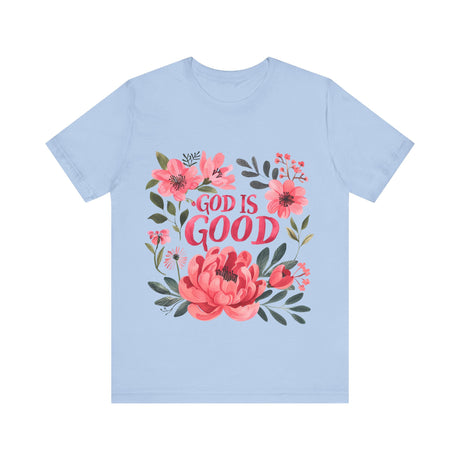 God is Good Floral Design T-Shirt