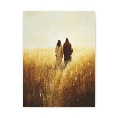 Walking in Faith Canvas - Jesus in the Fields of Grace