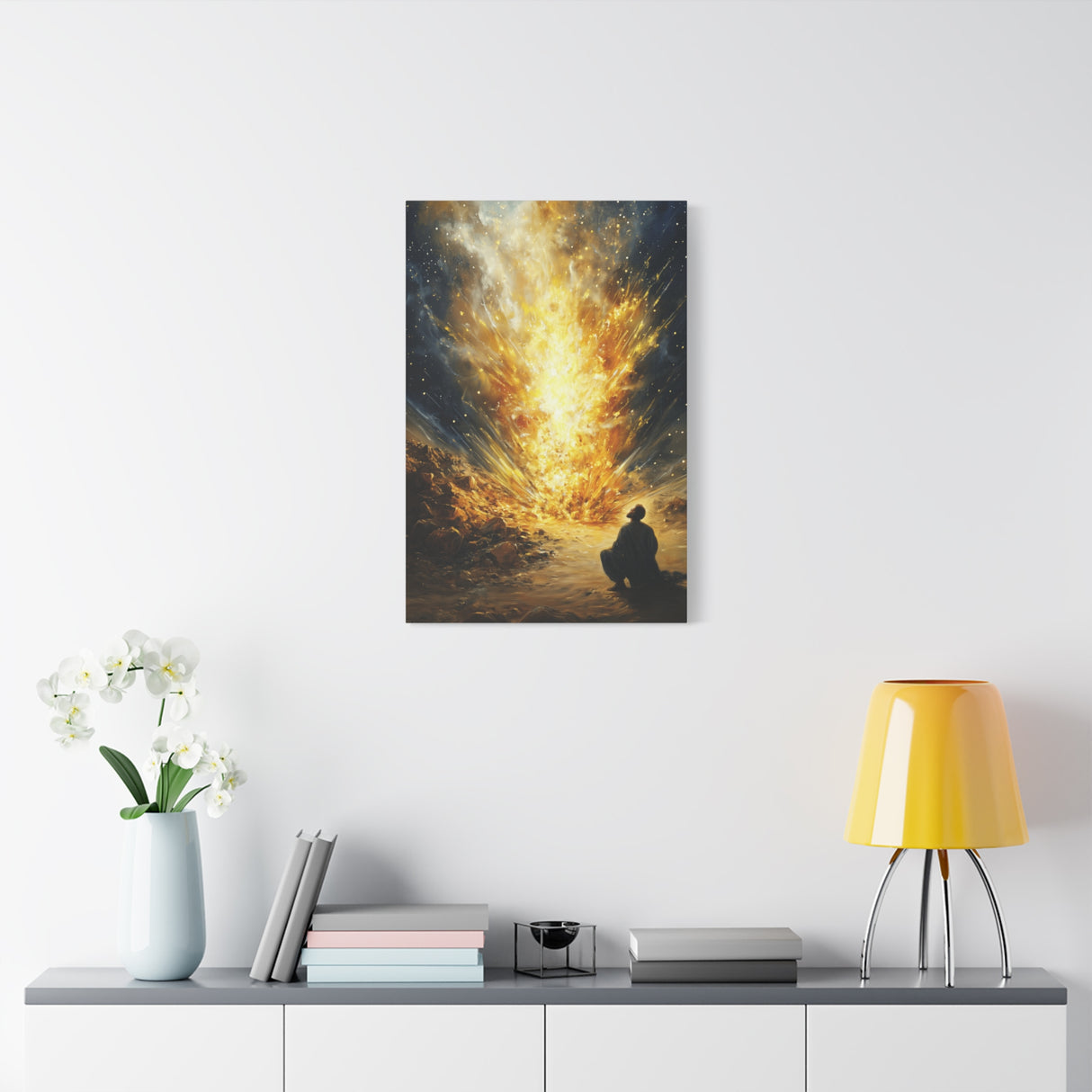 Moses and the Burning Bush Canvas - Divine Encounter