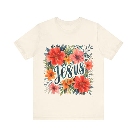 Floral Jesus Design T-Shirt