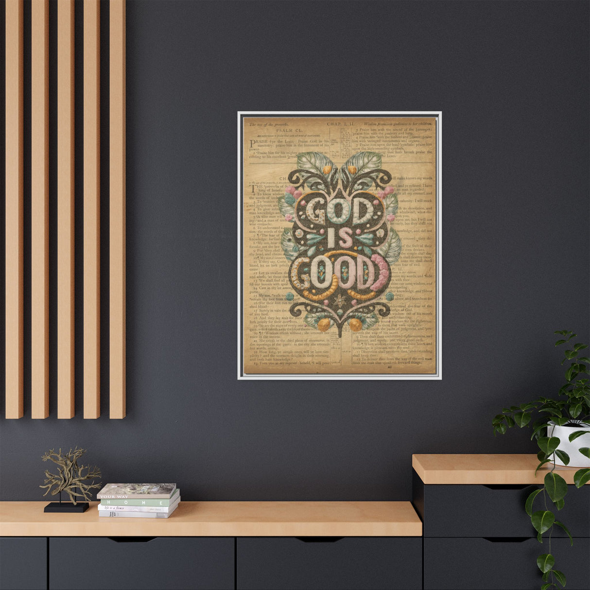 Timeless Wisdom - Proverbs & Psalms Framed Canvas