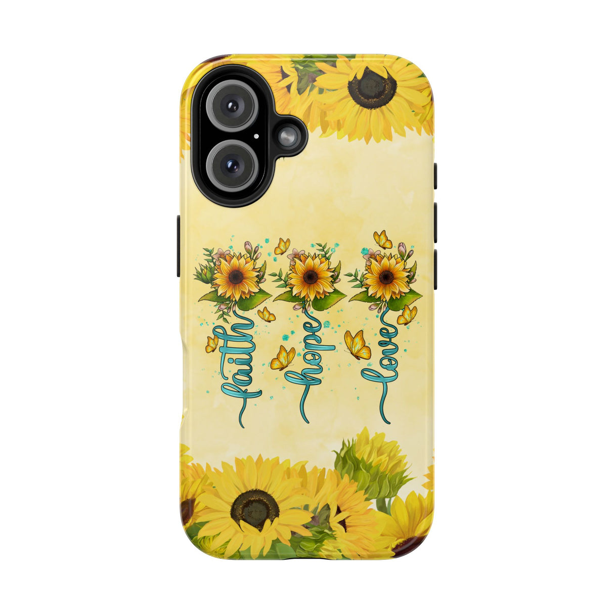 Faith, Hope, Love Sunflower Phone Case