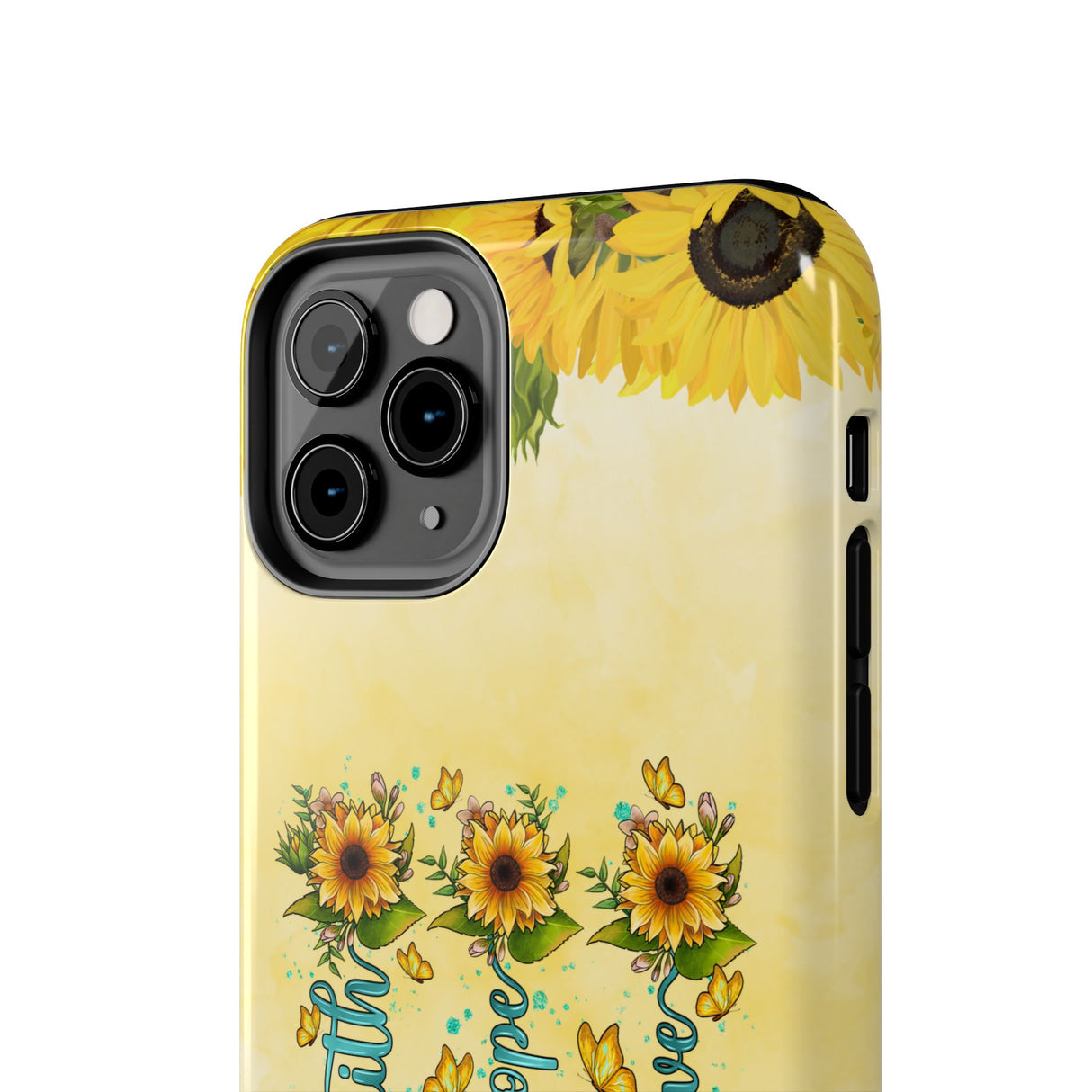 Faith, Hope, Love Sunflower Phone Case