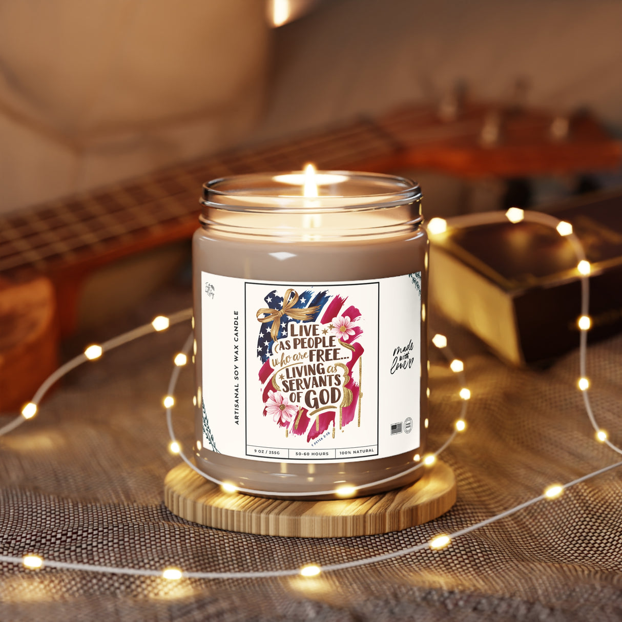Live as People Who Are Free Artisanal Soy Wax Candle