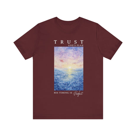 Trust Gods Plan Sunset Ocean View T-Shirt