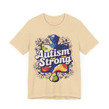 Autism Strong Puzzle Piece with Floral Accents T-Shirt