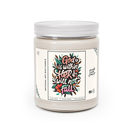 God is Within Her She Will Not Fall Artisanal Soy Wax Candle