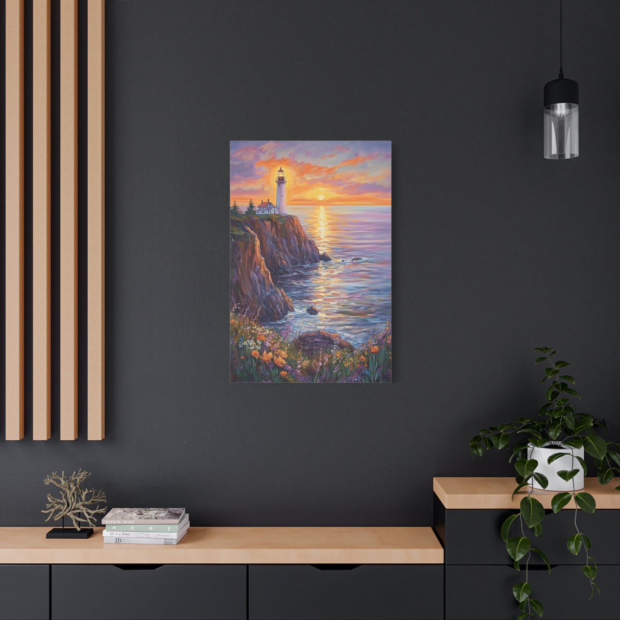 Lighthouse by the Sea Canvas - You Are the Light of the World