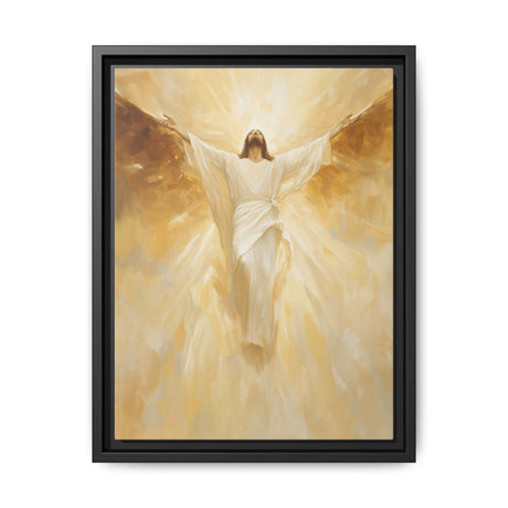 The Ascension of Glory Framed Canvas - Jesus in Radiant Triumph