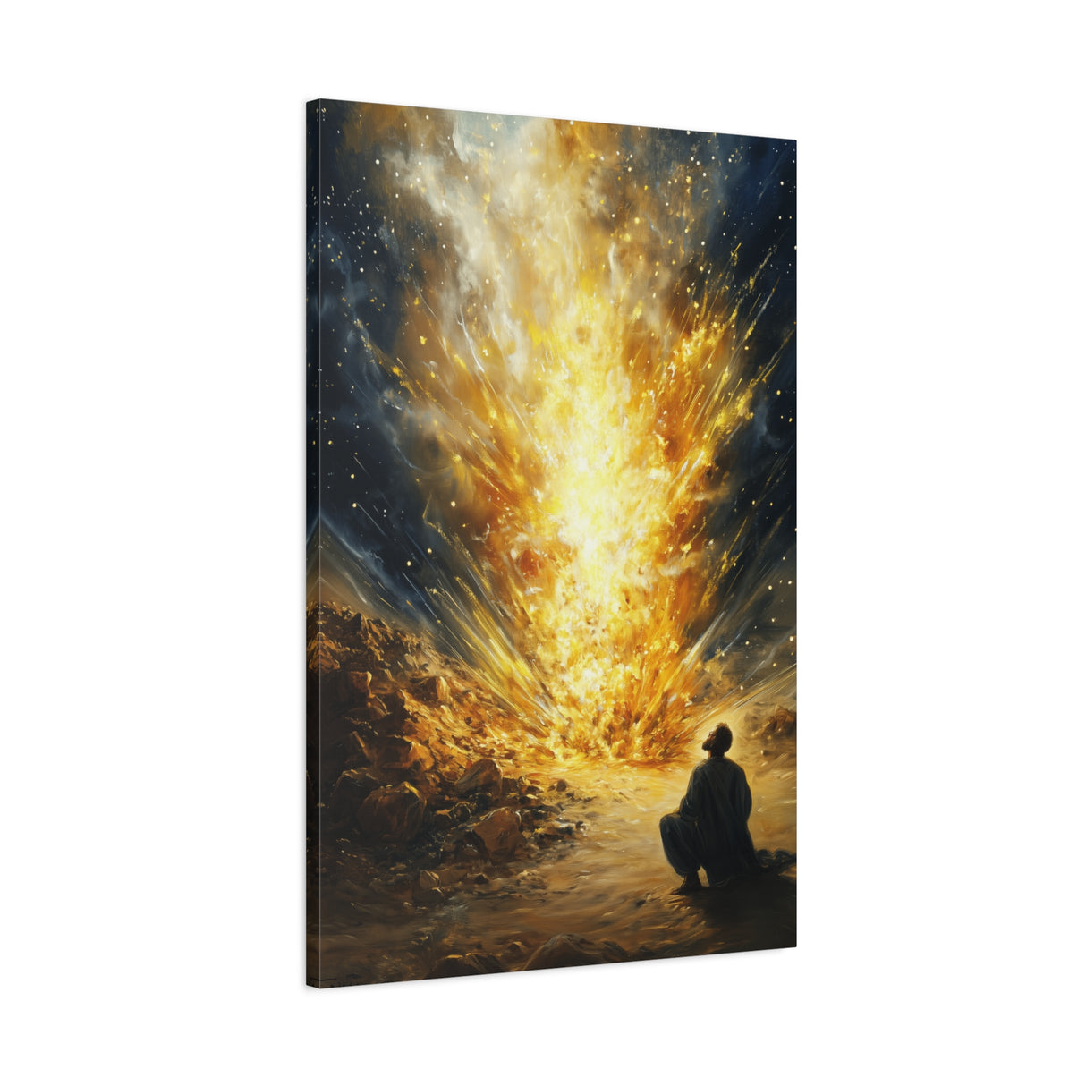 Moses and the Burning Bush Canvas - Divine Encounter