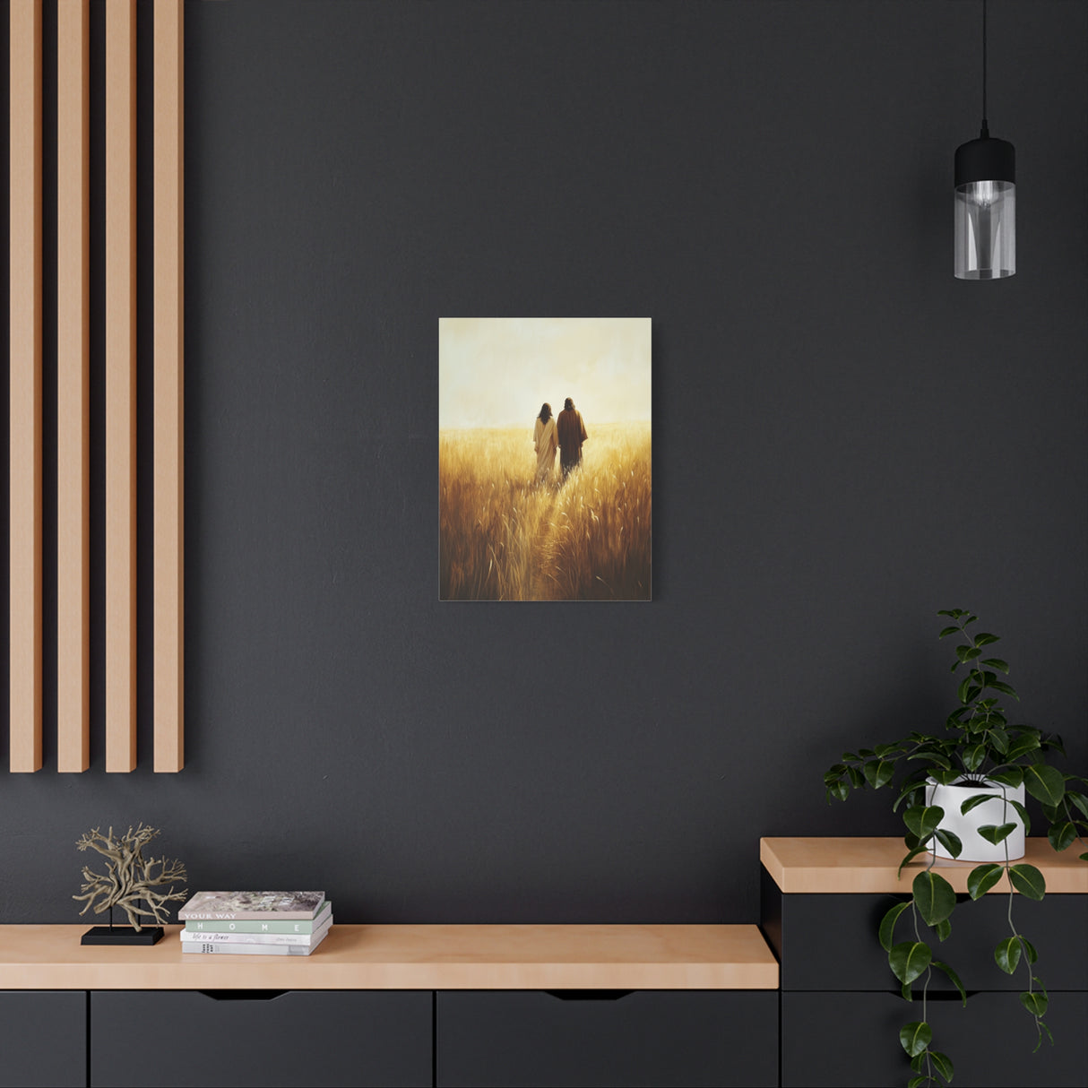 Walking in Faith Canvas - Jesus in the Fields of Grace