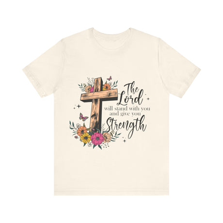 Floral Cross with Inspirational Quote T-Shirt