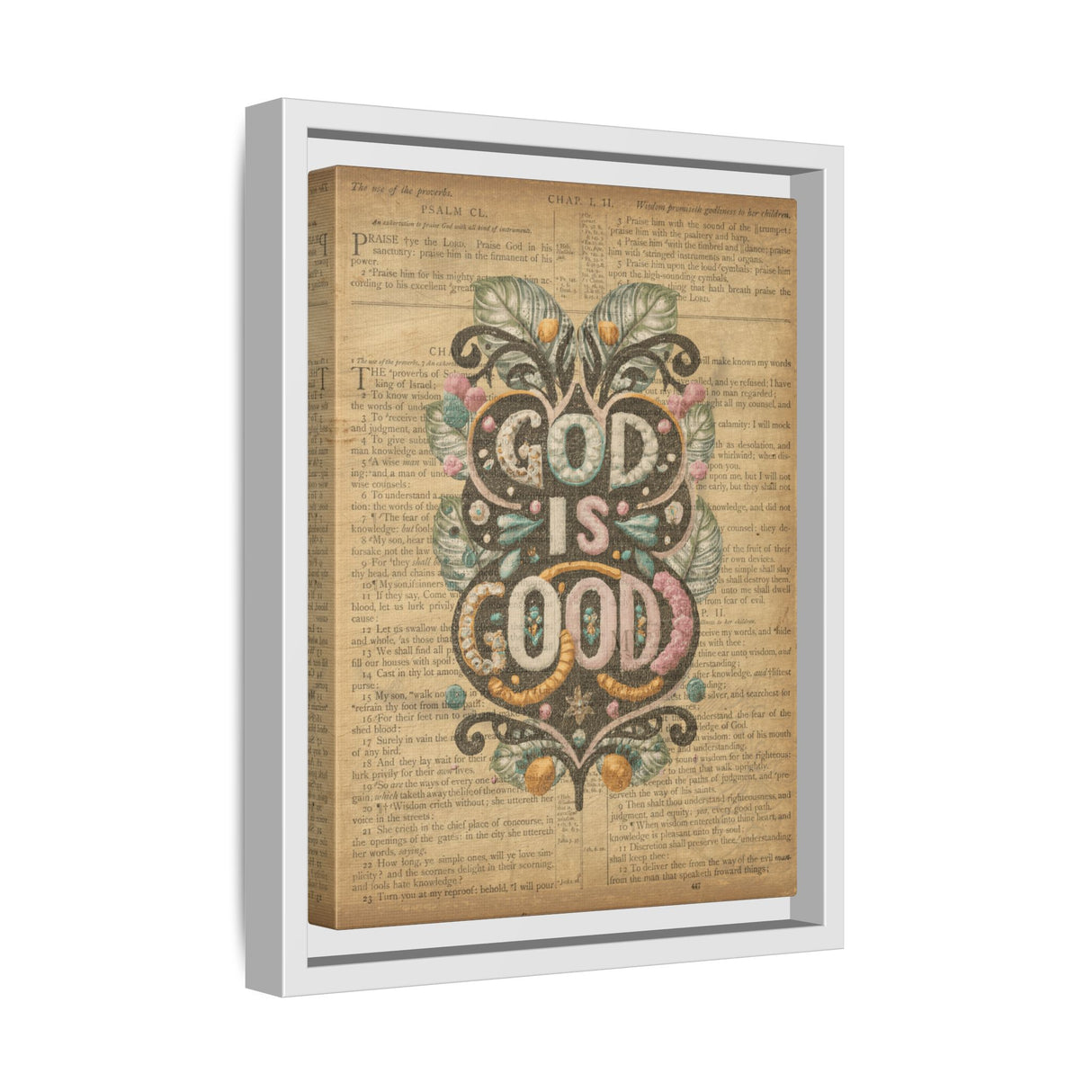 Timeless Wisdom - Proverbs & Psalms Framed Canvas