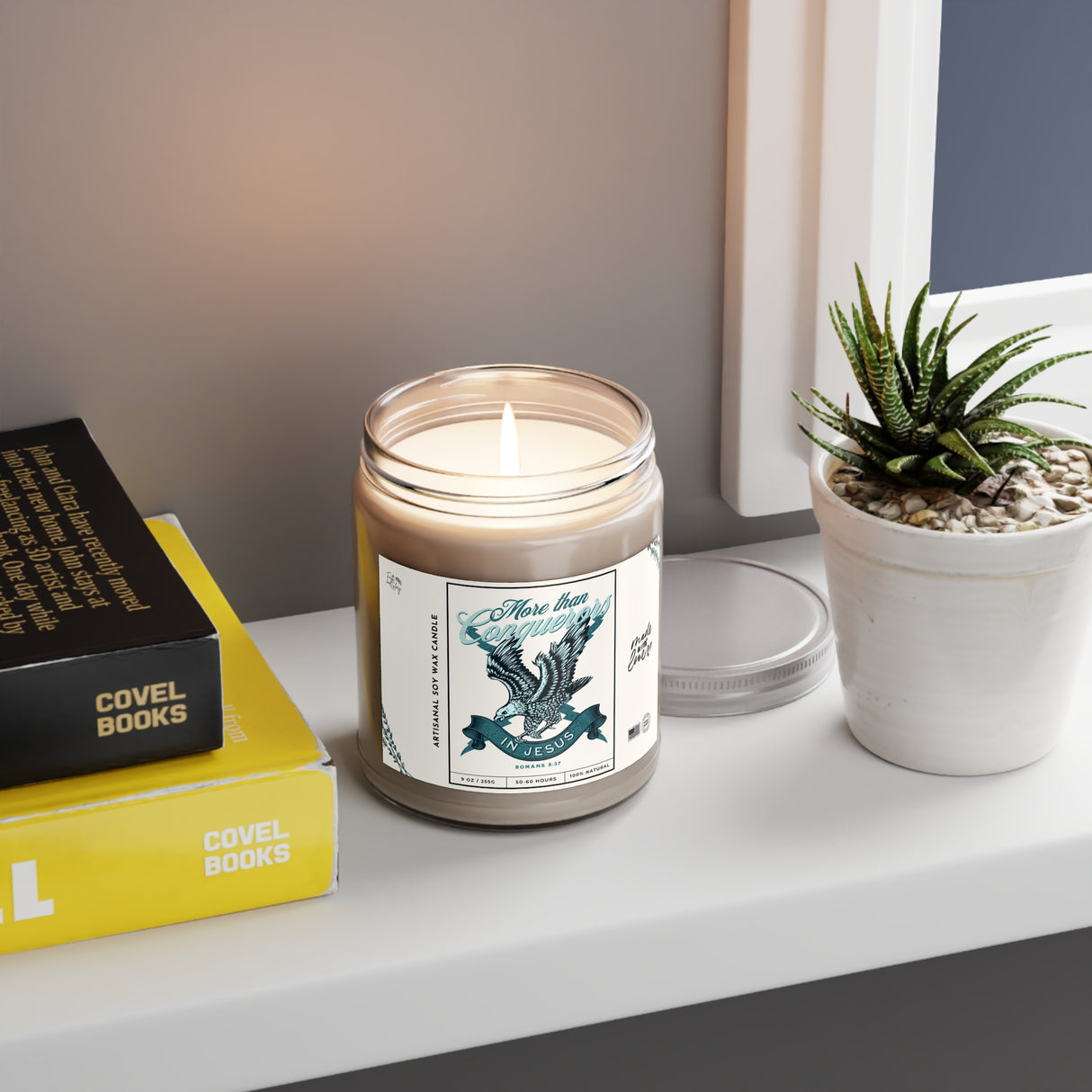 More Than Conquerers Eagle Design Artisanal Candle