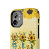 Faith, Hope, Love Sunflower Phone Case