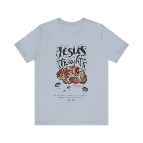 Jesus Thoughts with Floral Brain and Bible Verse T-Shirt