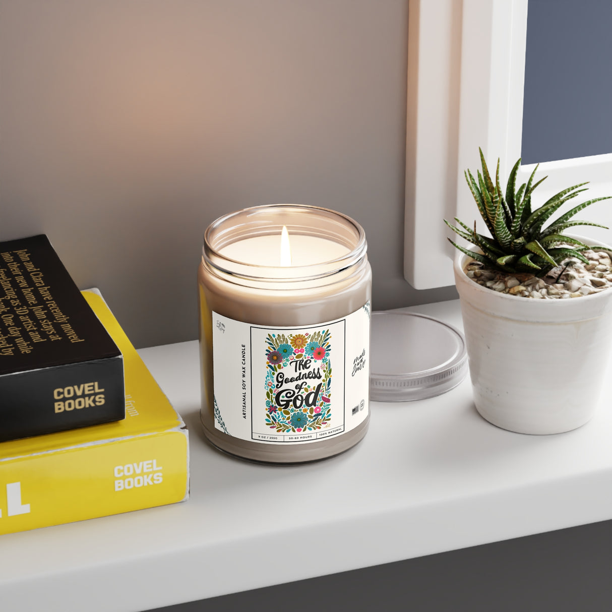 Goodness of God Floral Design Artisanal Candle