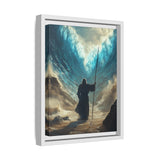 Moses Parting the Red Sea Framed Canvas - Deliverance Through Faith