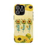 Faith, Hope, Love Sunflower Phone Case