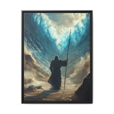 Moses Parting the Red Sea Framed Canvas - Deliverance Through Faith