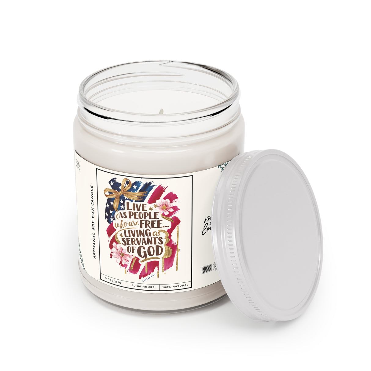 Live as People Who Are Free Artisanal Soy Wax Candle