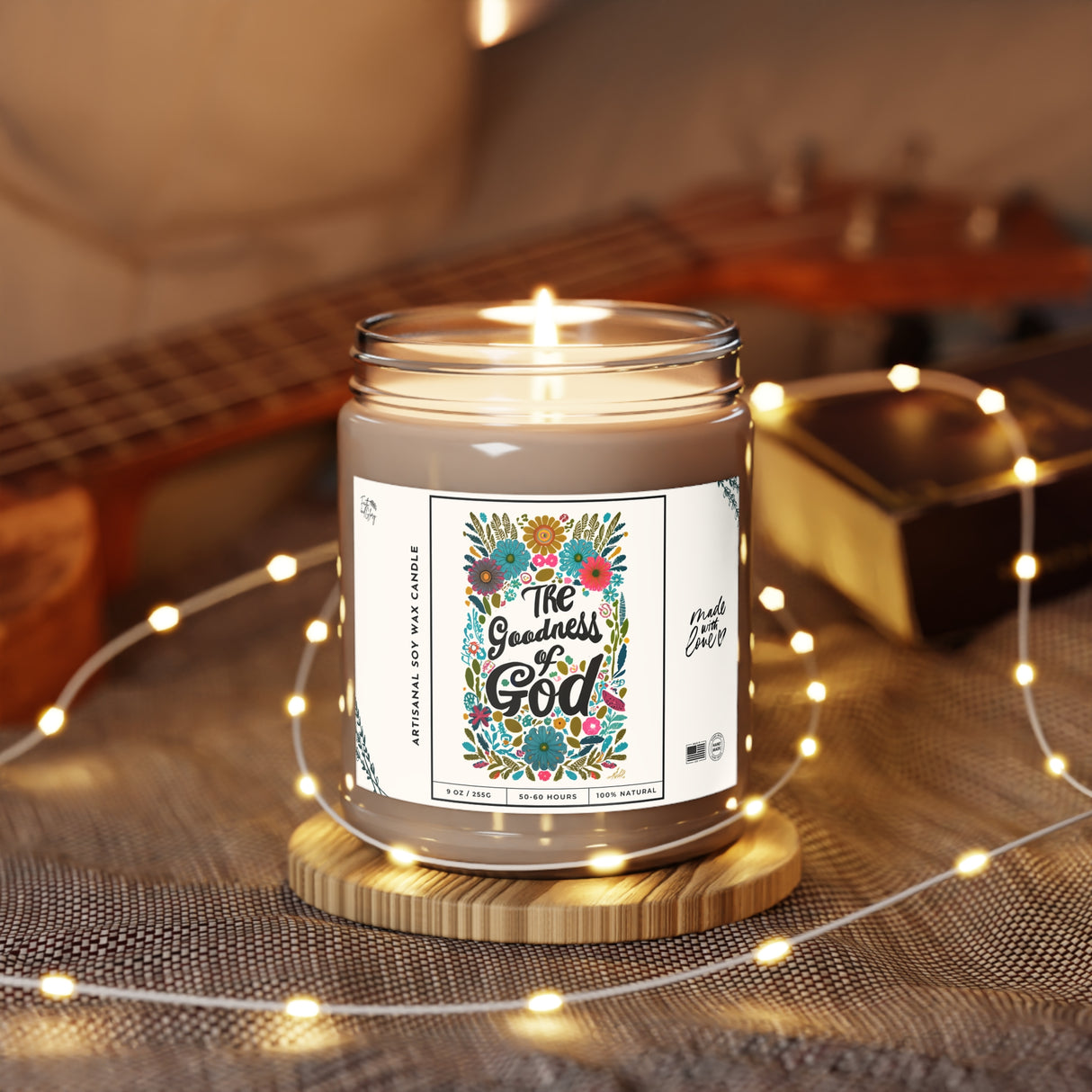 Goodness of God Floral Design Artisanal Candle