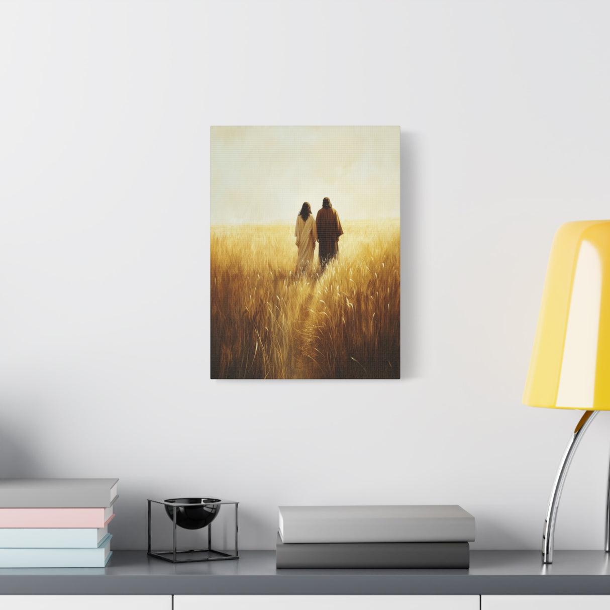 Walking in Faith Canvas - Jesus in the Fields of Grace