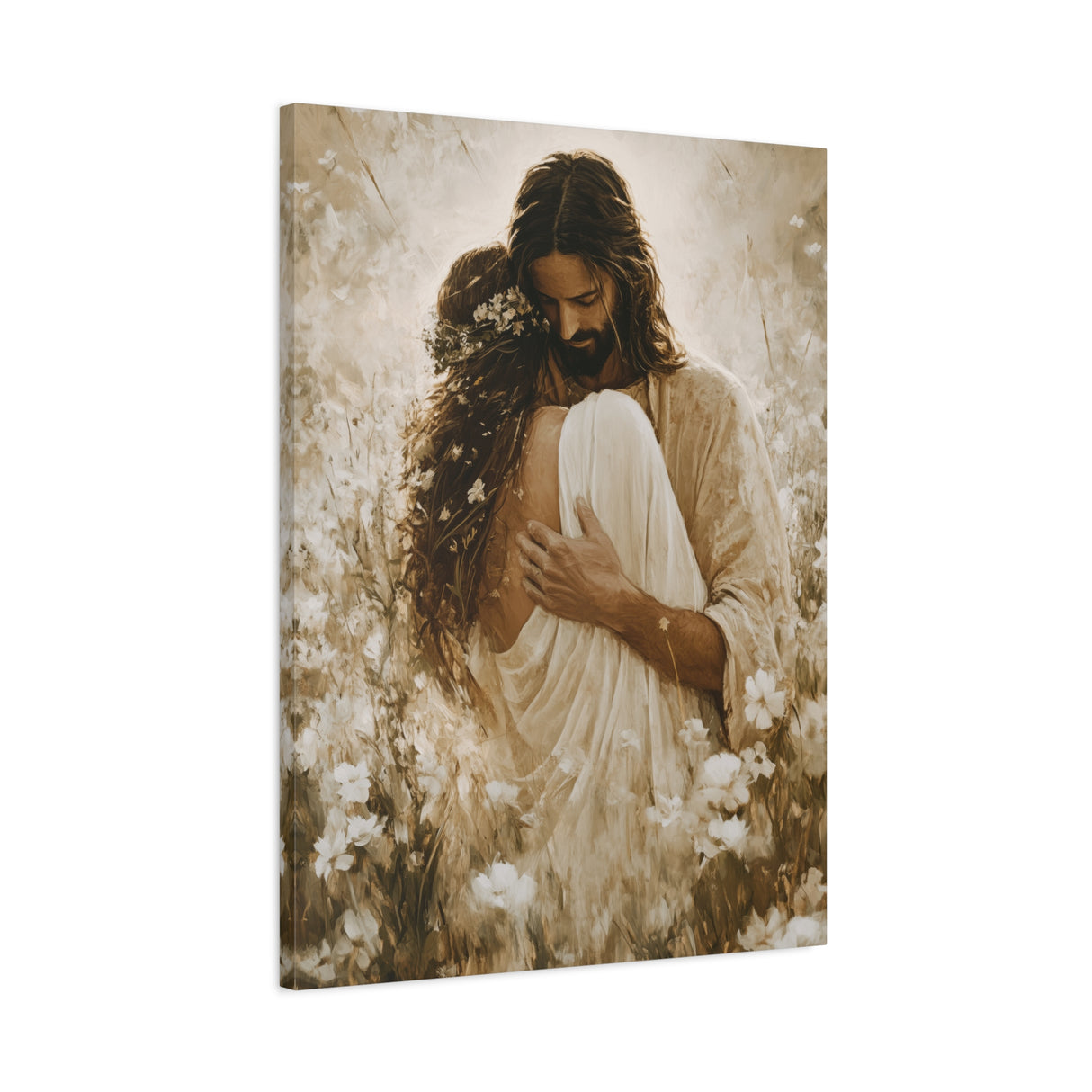 The Embrace of Grace Canvas - Jesus Holding His Beloved