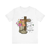 Faith and Strength Floral Cross T-Shirt