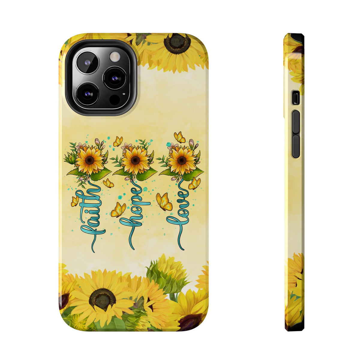 Faith, Hope, Love Sunflower Phone Case