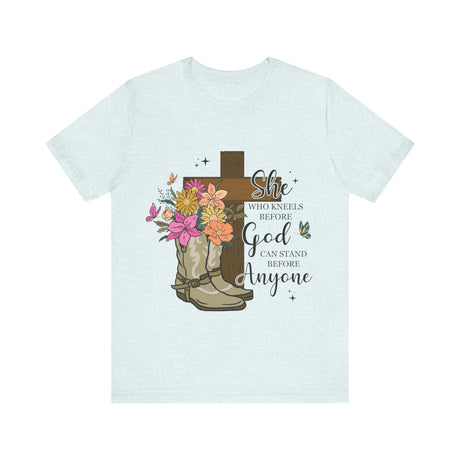 Faith and Strength Floral Cross T-Shirt