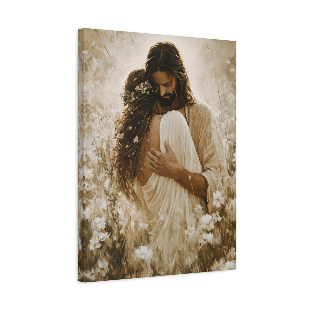 The Embrace of Grace Canvas - Jesus Holding His Beloved