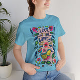 Look at the Birds Floral Design T-Shirt