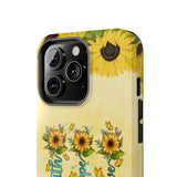 Faith, Hope, Love Sunflower Phone Case