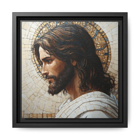 Christ Mosaic Framed Canvas - Divine Reflection