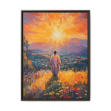 Jesus Overlooking the City (Framed Canvas) - Light of the World