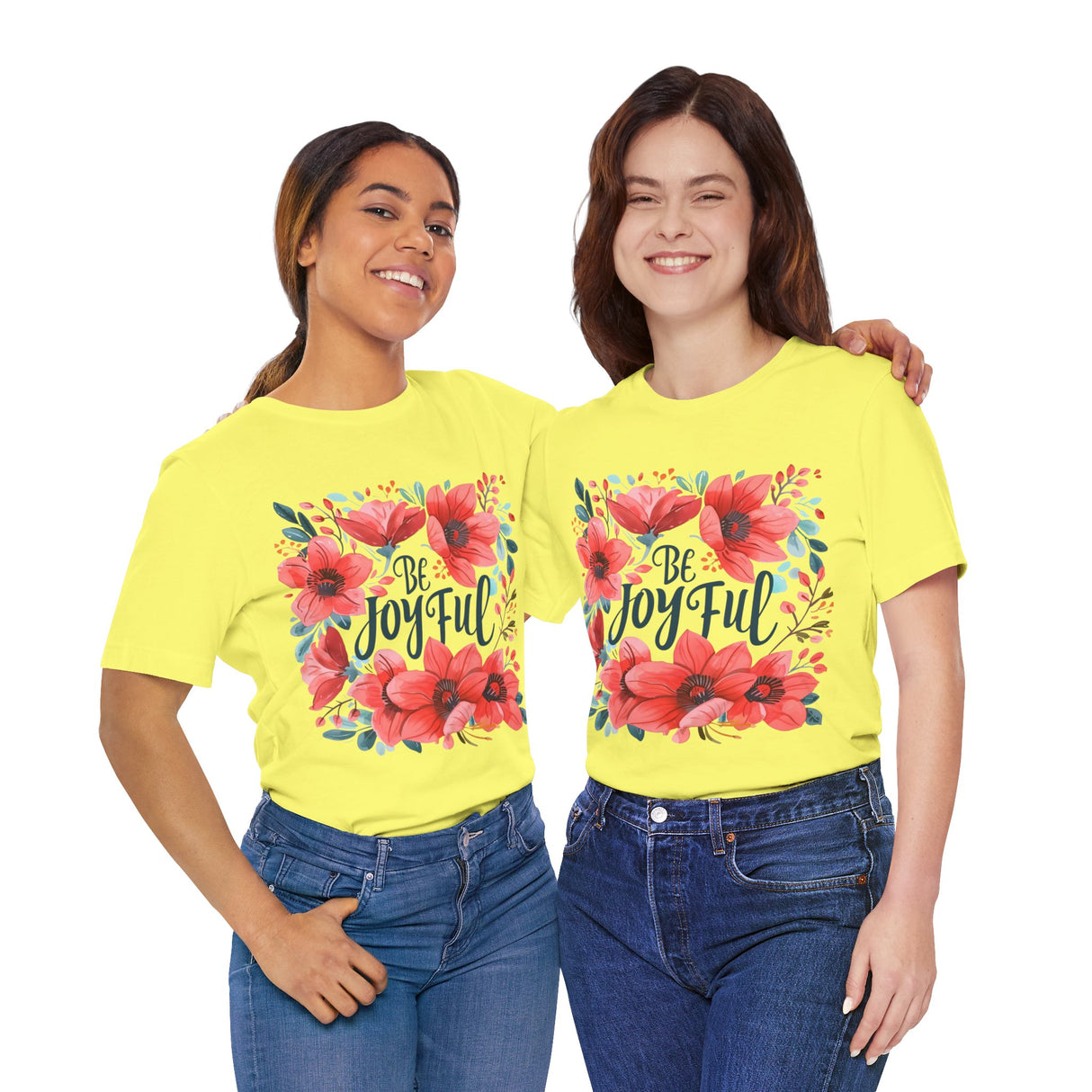 Be Joyful Floral Graphic T-Shirt