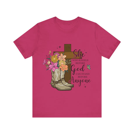 Faith and Strength Floral Cross T-Shirt