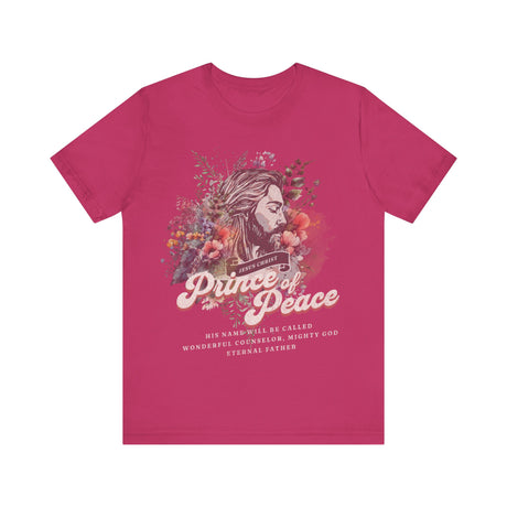 Prince of Peace Jesus Christ Floral Art T-Shirt