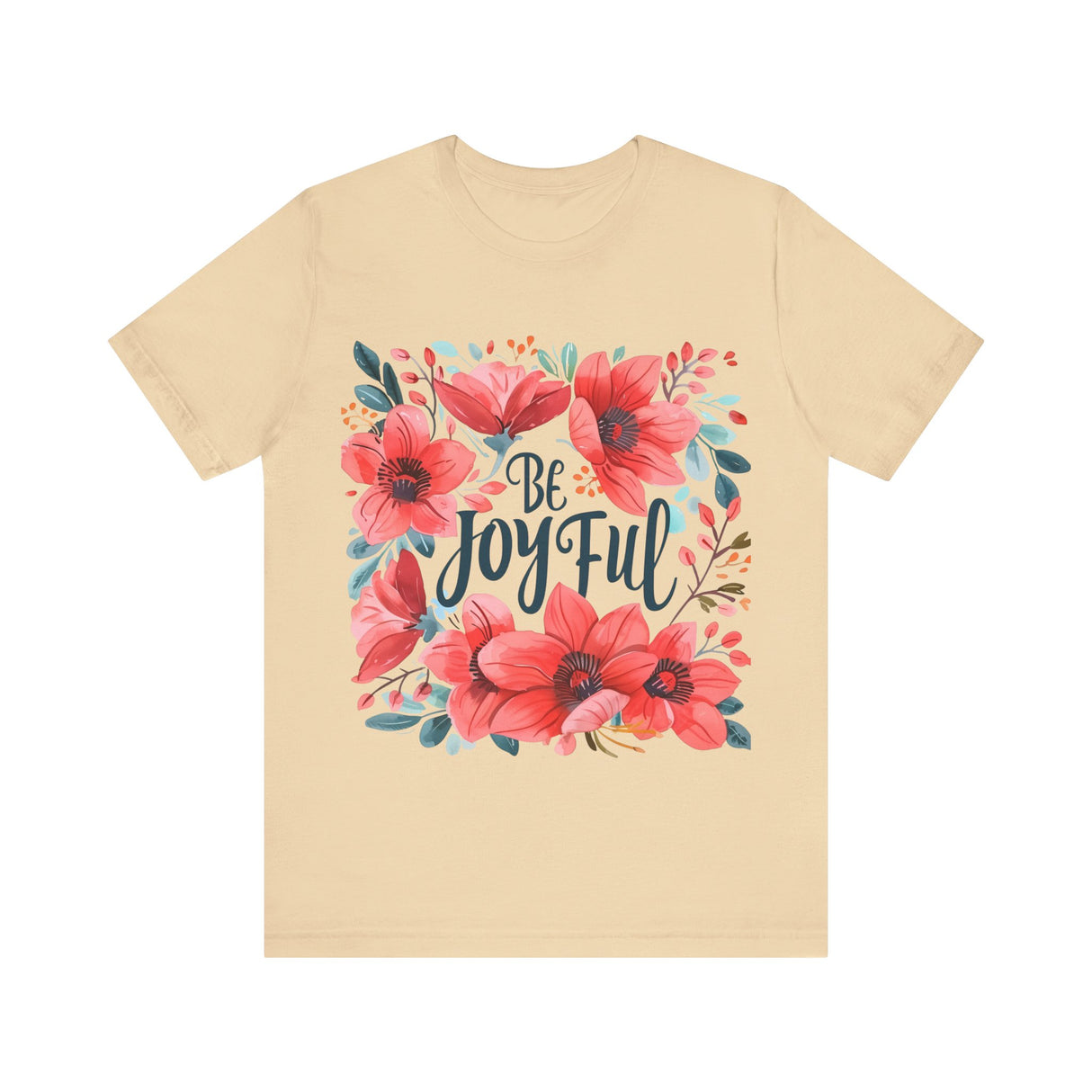 Be Joyful Floral Graphic T-Shirt