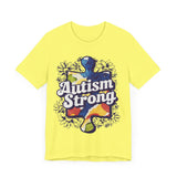 Autism Strong Puzzle Piece with Floral Accents T-Shirt