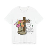 Faith and Strength Floral Cross T-Shirt