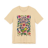 Look at the Birds Floral Design T-Shirt