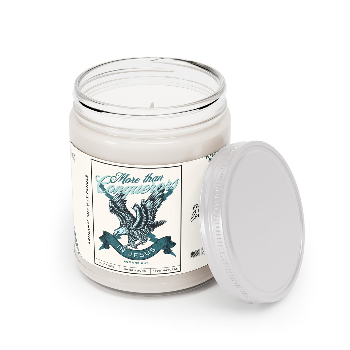 More Than Conquerers Eagle Design Artisanal Candle