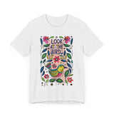 Look at the Birds Floral Design T-Shirt