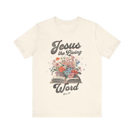 Jesus the Living Word Floral Bible T-Shirt