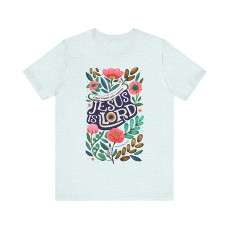 Jesus Is Lord Floral Design T-Shirt