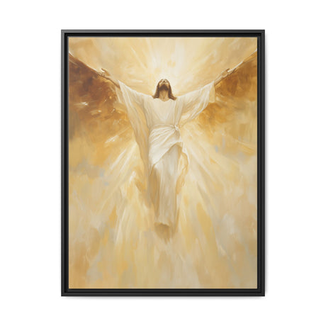 The Ascension of Glory Framed Canvas - Jesus in Radiant Triumph