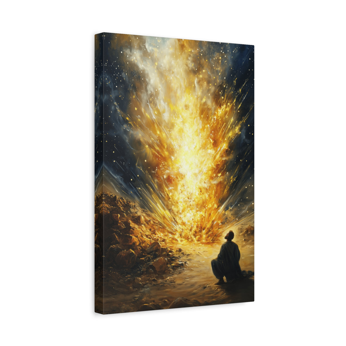 Moses and the Burning Bush Canvas - Divine Encounter