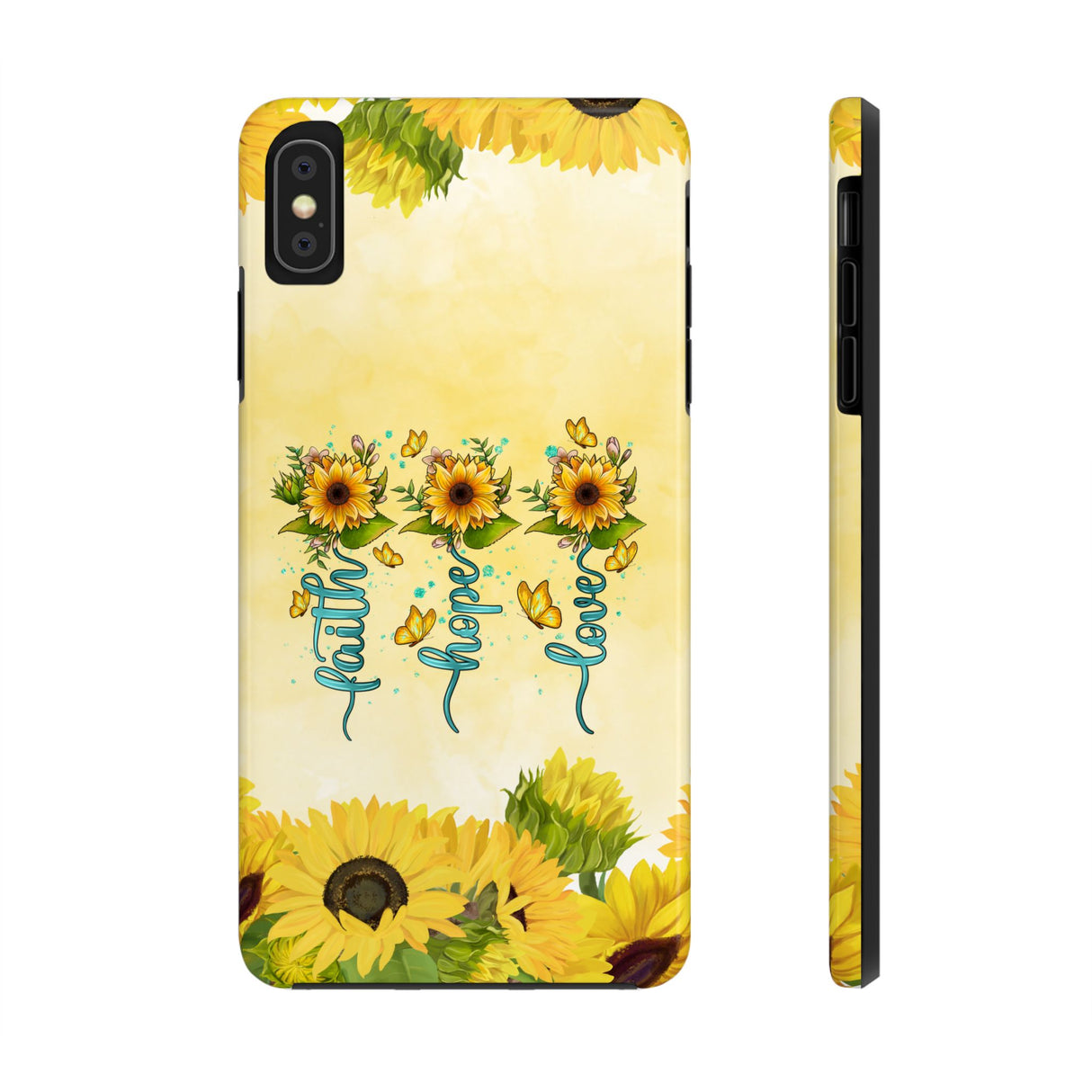 Faith, Hope, Love Sunflower Phone Case